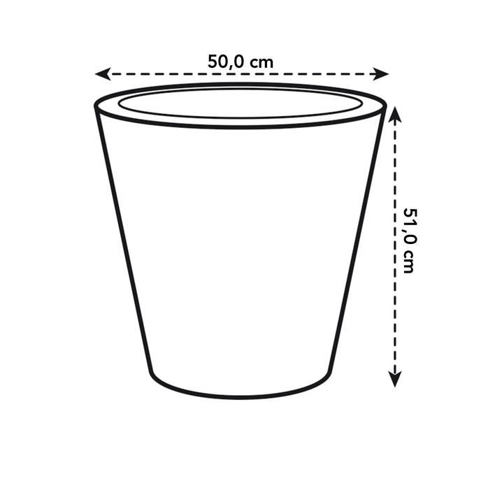 pure straight round 50cm blanco lino